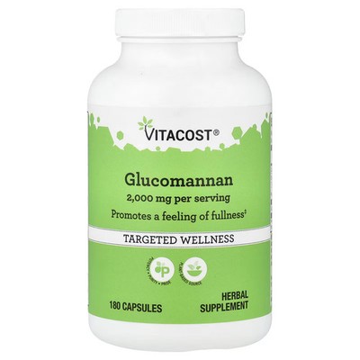2 X Vitacost, Glucomannan, 180 Capsules (666 mg per Capsule)