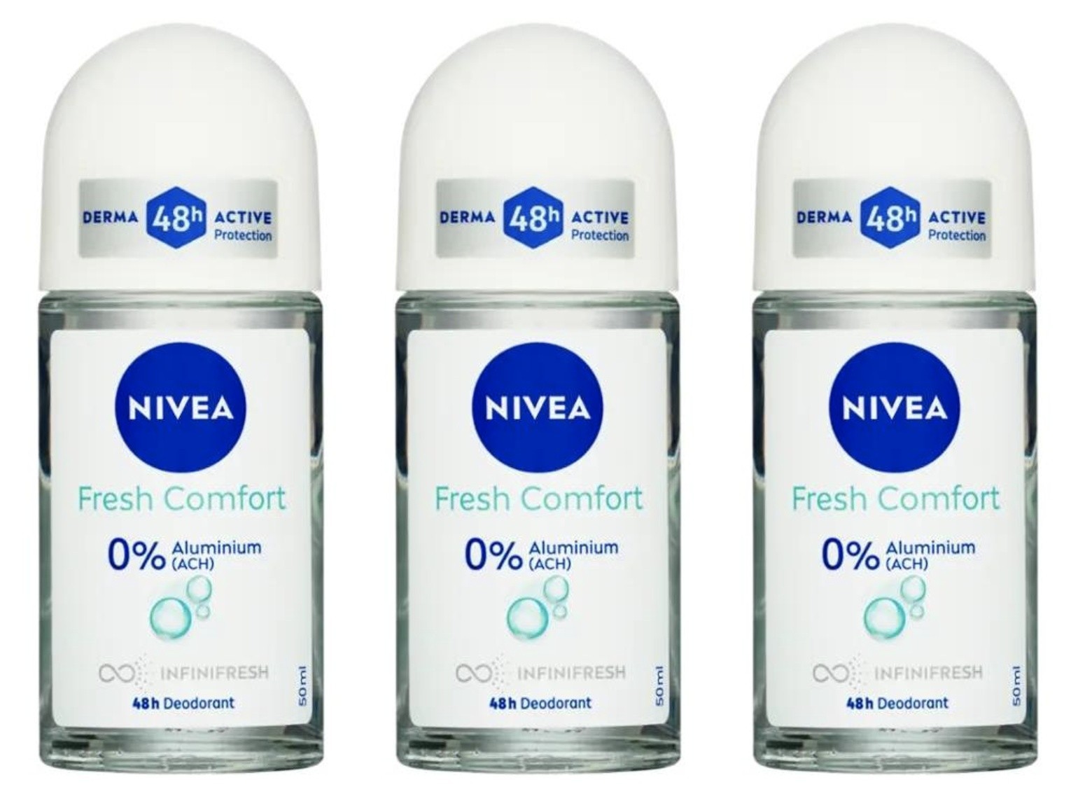 NIVEA Fresh Comfort Aluminium Free (0% ACH) 48H RollOn Deodo