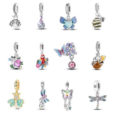 MULA Original 925 Sterling Silver Firefly & Butterfly Charm for Women s Bracelet