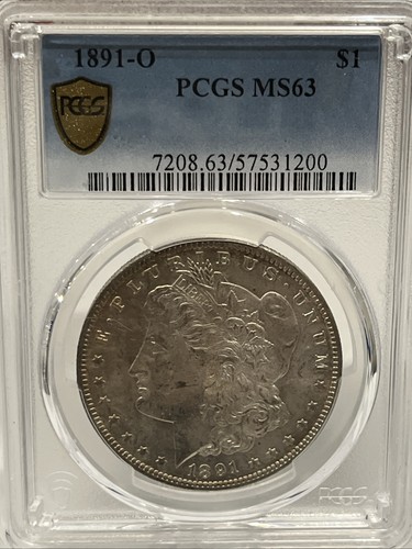1891-O MORGAN SILVER DOLLAR PCGS MS63 10XFD25