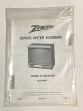 Vintage Zenith CM-139/B-1 Service System Schematic Original Manual Color TV