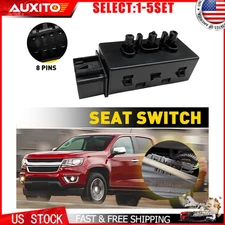 Fit 2015-2022 Chevrolet Colorado Power Seat Switch Control Driver 22901973 1-10X