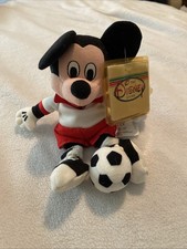 Soccer Mickey Mouse Bean Bag Plush Disney Store New with Tags