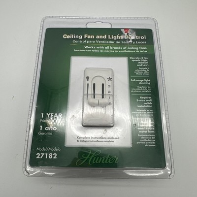 Hunter Ceiling Fan And Light Control Model 27182~NEW