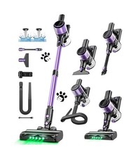 Cordless Vacuum Cleaner, 10 in 1 Stick Vacuum with Powerful Suction, Hose, Gr...