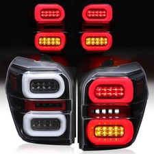 Black Full LED Tube Tail Lights For Toyota 4Runner 2010-2023