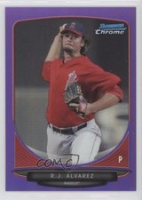 2013 Bowman Chrome Prospects Purple Refractor 132/199 RJ Alvarez #BCP170 z6b