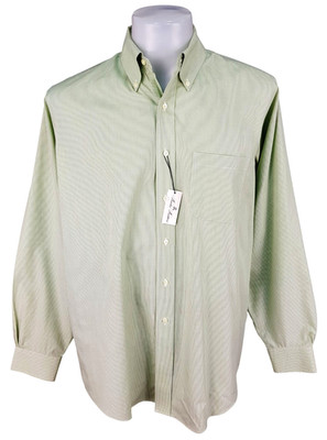 Brooks Brothers Herren grün L/S ABENDHEMD - 16'' - L - 52'' - UVP £95