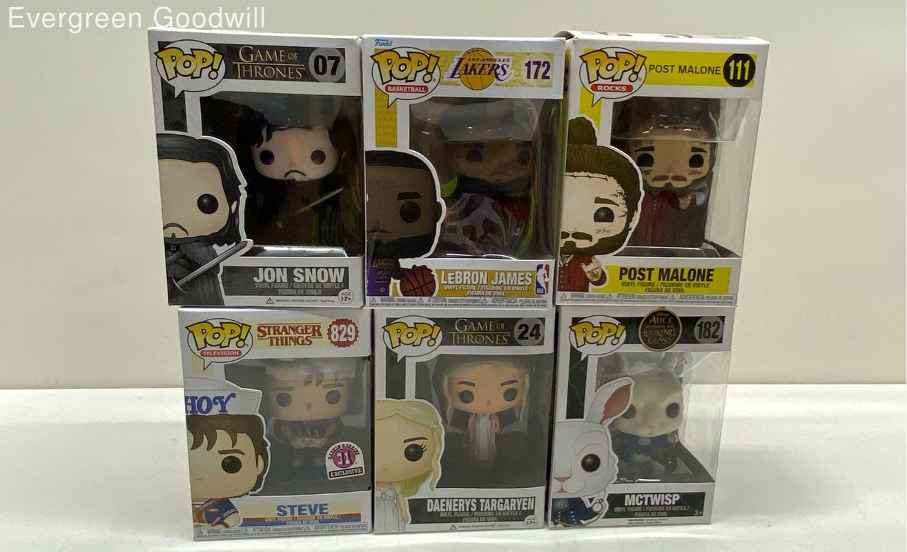 6pc Funko Pop! Mixed Lot Game of Thrones, Stranger Things & More IOP