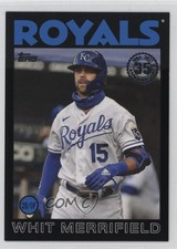 2021 Topps 1986 Baseball 35th Anniversary Black /299 Whit Merrifield #86B-45 0o1
