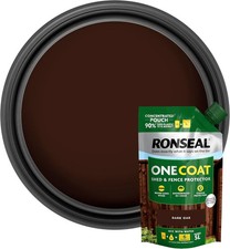 RONSEAL ONE COAT SHED & FENCE PROTECTOR REFILL POUCH PAINT 950ML MAKES 5L NEW