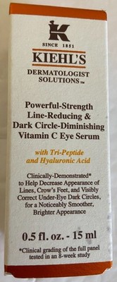 KIEHL'S Powerful Strength Line Reducing Vitamin C Eye Serum .5 oz 15 ml New