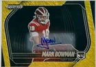 2025 Panini Prizm Black Football Mark Bowman Gold Shimmer FOTL /10 Auto USC