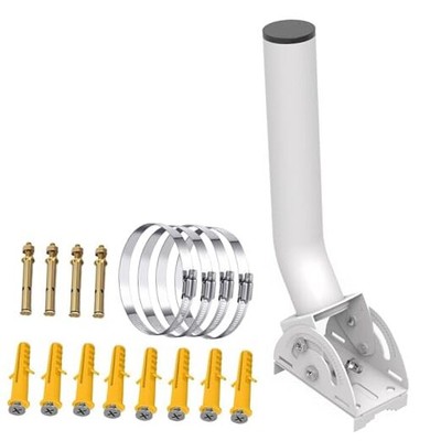 Pole Mount Bracket for Wireless Bridge -Universal Antenna Mount Kit, 12'' 