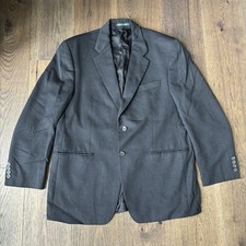Ralph Lauren Men  s Black Wool Cashmere Blazer Sport Coat Jacket Size 44R