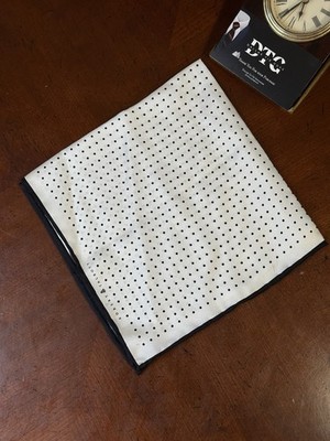Robert Talbott Hand Rolled Pocket Square Polka Dot