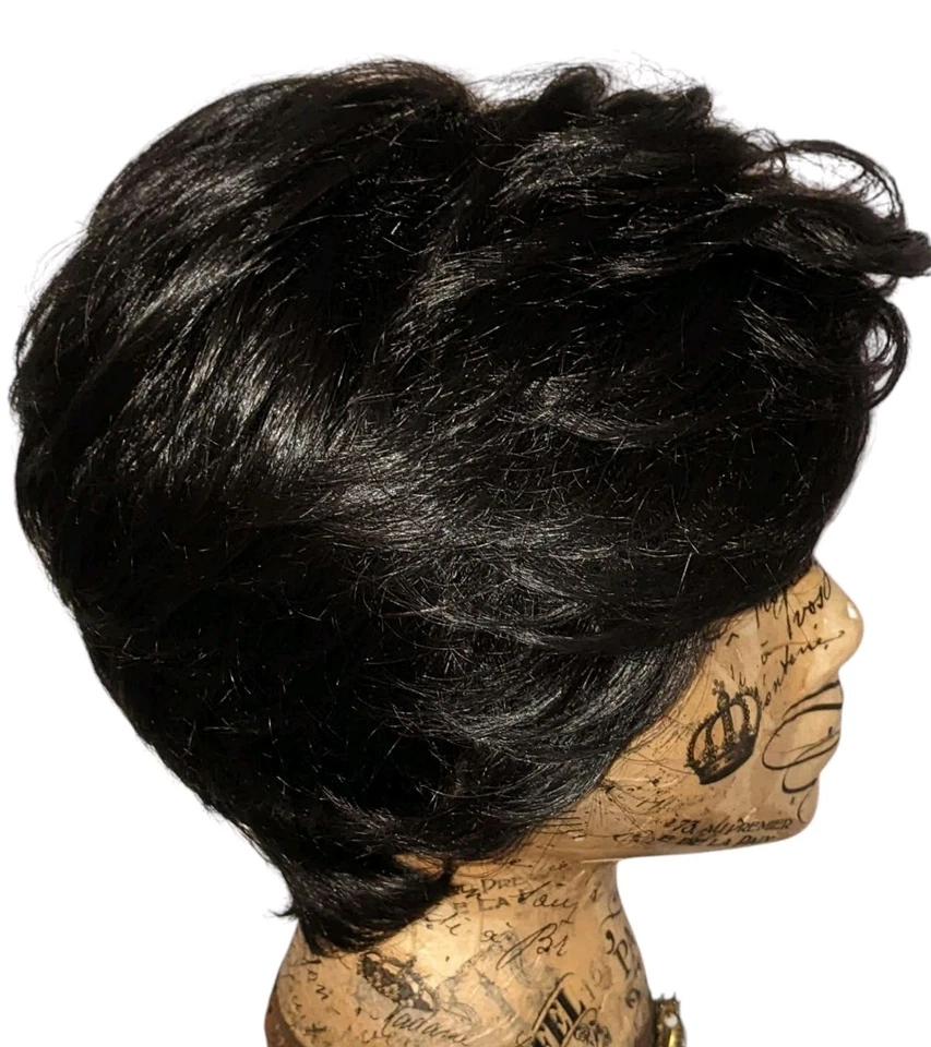 Tony of Beverly 假发 Dion 深棕色 #2 原装盒花边前短波浪 — 第 2/4 张图片