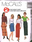 8835 Vintage McCalls SEWING Pattern Misses 1990s 2 Hour Wrap Skirt UNCUT Sew OOP