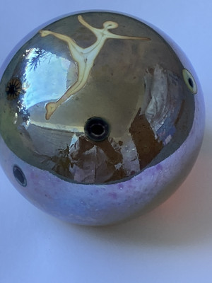 Elodie Holmes Art Glass Paper Weight 1999