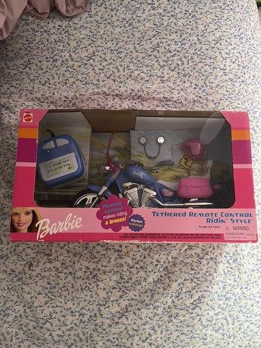 Barbie 1999 Ridin’ style RC motorcycle Blue vehicle