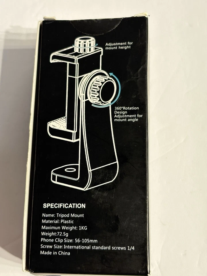 Soporte de montaje universal para teléfono con trípode Ailun - Abrazadera 360° - iPhone/Android Foto 2 de 3