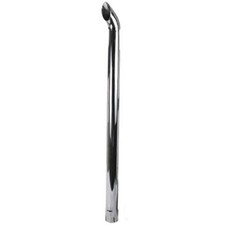 Chrome Curved Exhaust Stack Pipe Slotted 48 2.75 Id Fits Universal Models