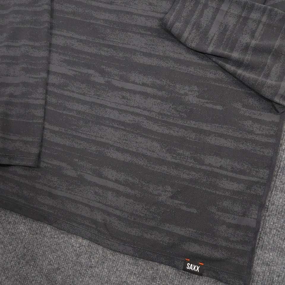 SAXX Aerator Shirt Mens Large Gray Camo Performance Running Hiking Long Sleeve - Image 3 of 4