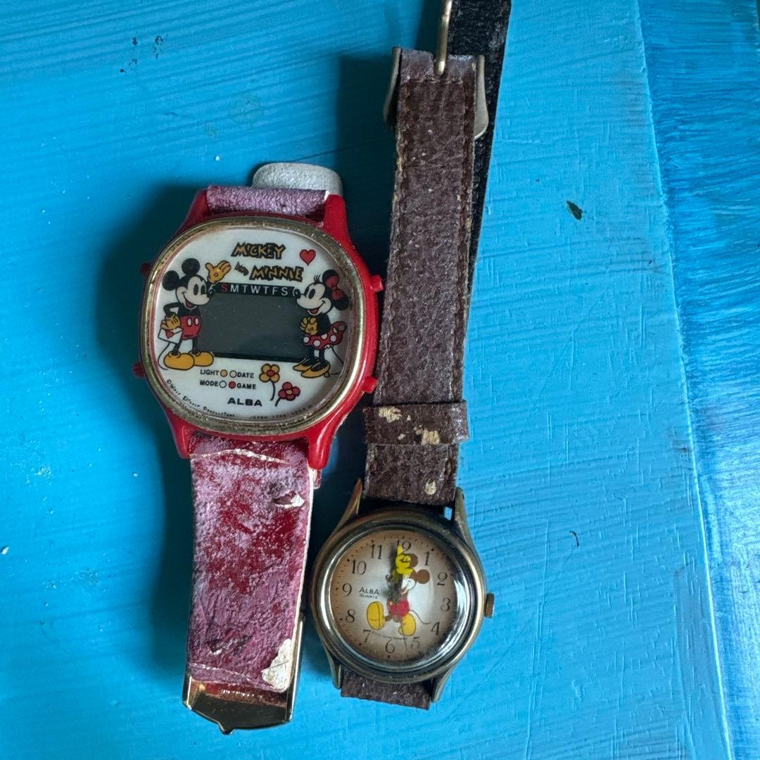 Retro Showa Disney Mouse Used Watch Set Mickey Alba Rare Vintage - VintageWatches.PK Retro Showa Disney Mouse Used Watch Set Mickey Alba Rare Vintage - vintagewatches.pk