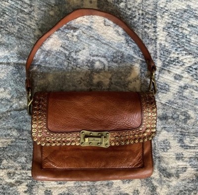 Campomaggi Cognac Agnese Bag With Studs NWT $755