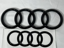 Audi 4ring Frontrear 273mmx192mm Emblems Gloss Black For A3a4a5s3s5 Audi 4ring Frontrear 273mmx192mm Emblems Gloss Black For A3a4a5s3s5