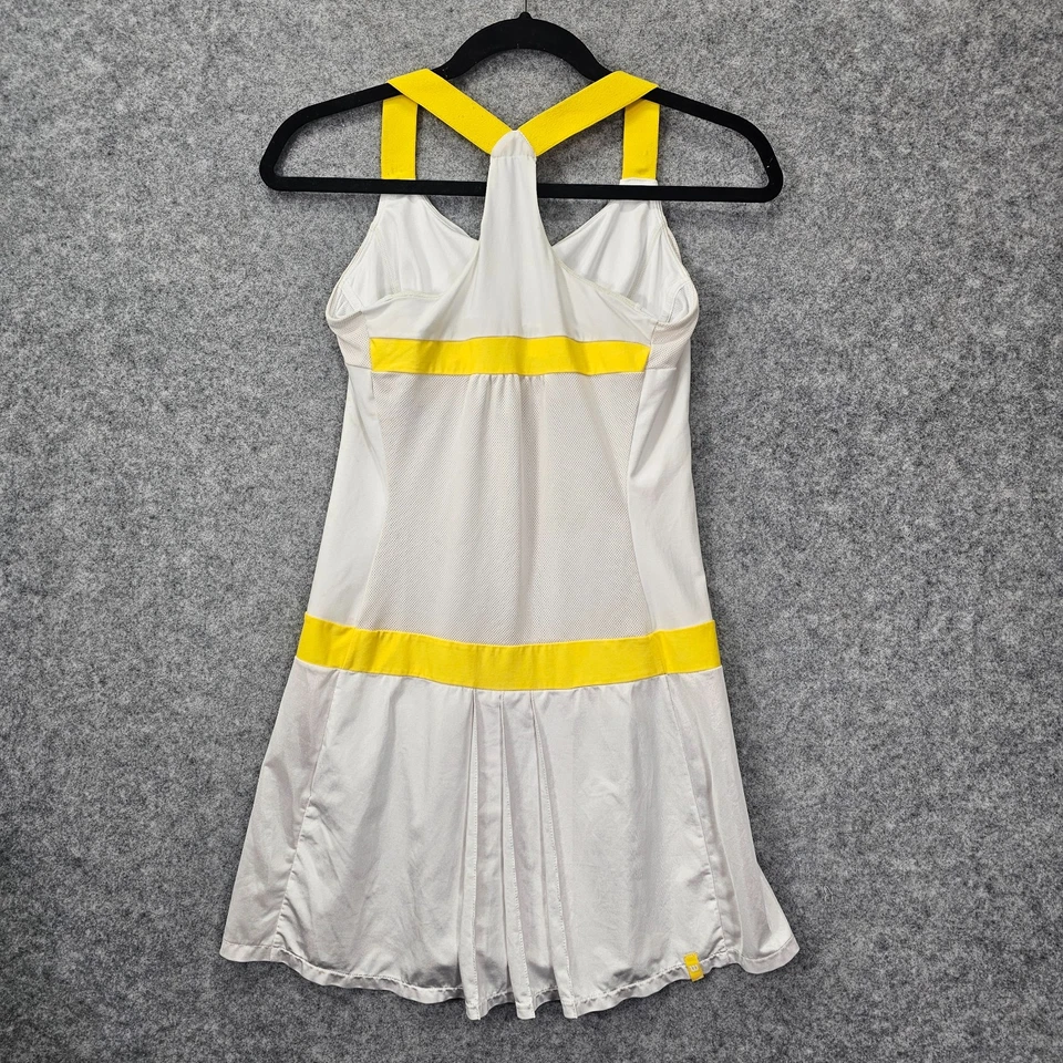 Wilson Tennis Dress Womens XS White Yellow Trim Stretch Performance Sporty Prep - Image 2 of 4