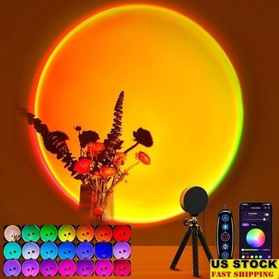 RGB Sunset Projector Lamp Smart App Control Adjustable Portable Relaxing Decor