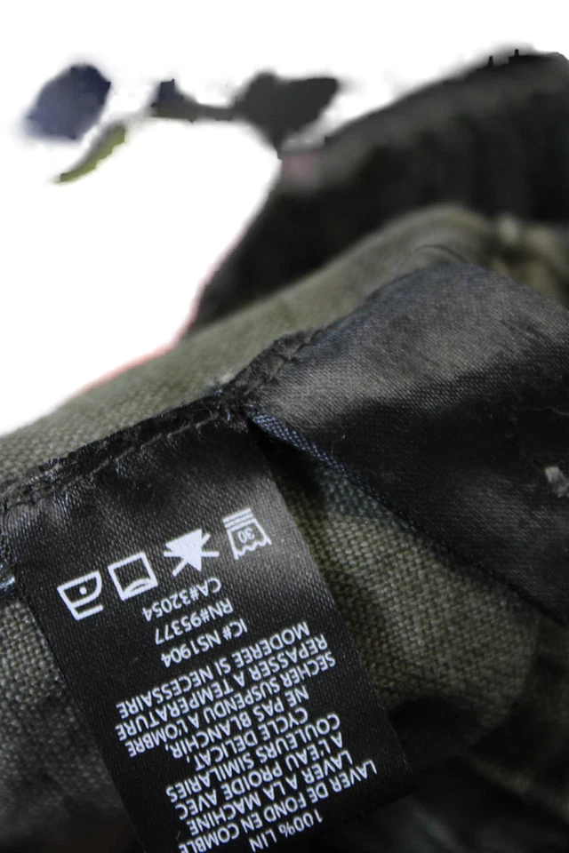 Pantalones cargo Sanctuary X Anthropologie para mujer de lino camuflaje verde talla XS Foto 4 de 4