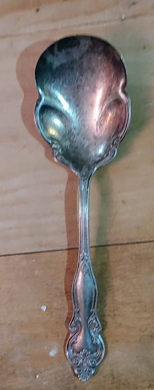 Antique MARKED "OUR VERY BEST" BERRY/CASSEROLE SPOON SERVER WALLACE SILVERPLATE