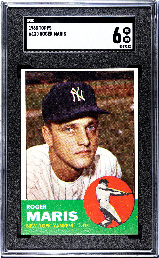 Roger Maris 1963 Topps #120 New York Yankees Graded SGC 6 EX-MT
