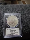 2012-(S) Silver Eagle Struck San Francisco John Mercanti Signed Label PCGS MS69