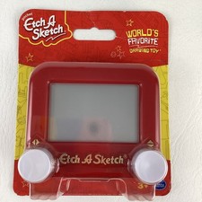 Pocket Etch A Sketch World's Favorite Drawing Toy Spin Master Classic Red NIB