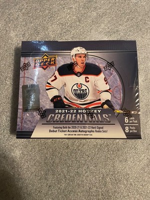 2021-22 Upper Deck Credentials Hockey Factory Sealed Hobby Box