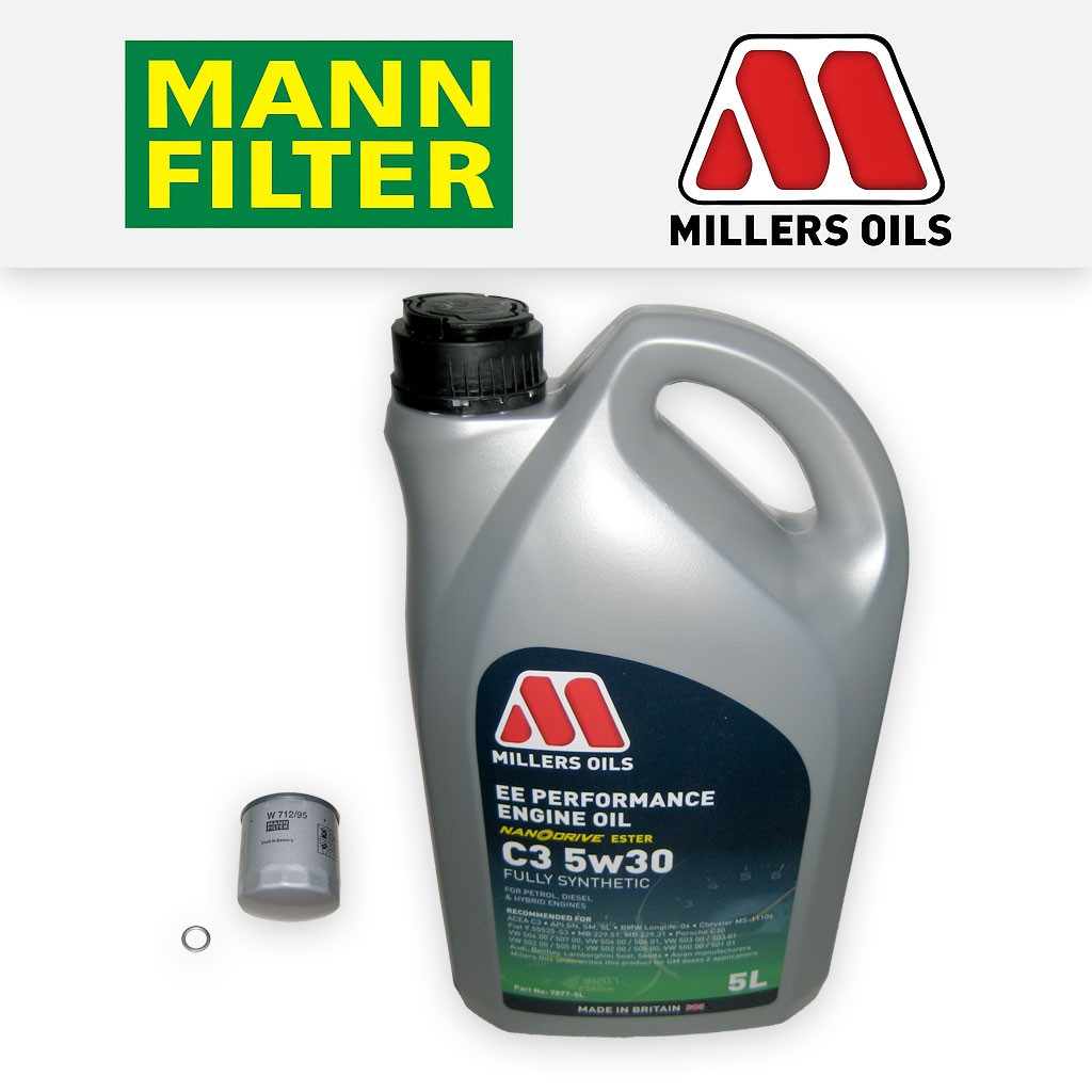 SERVICE KIT for AUDI Q2 (GA) 1.0 TFSI OIL FILTER +5w30 EE OIL (2016-2020)