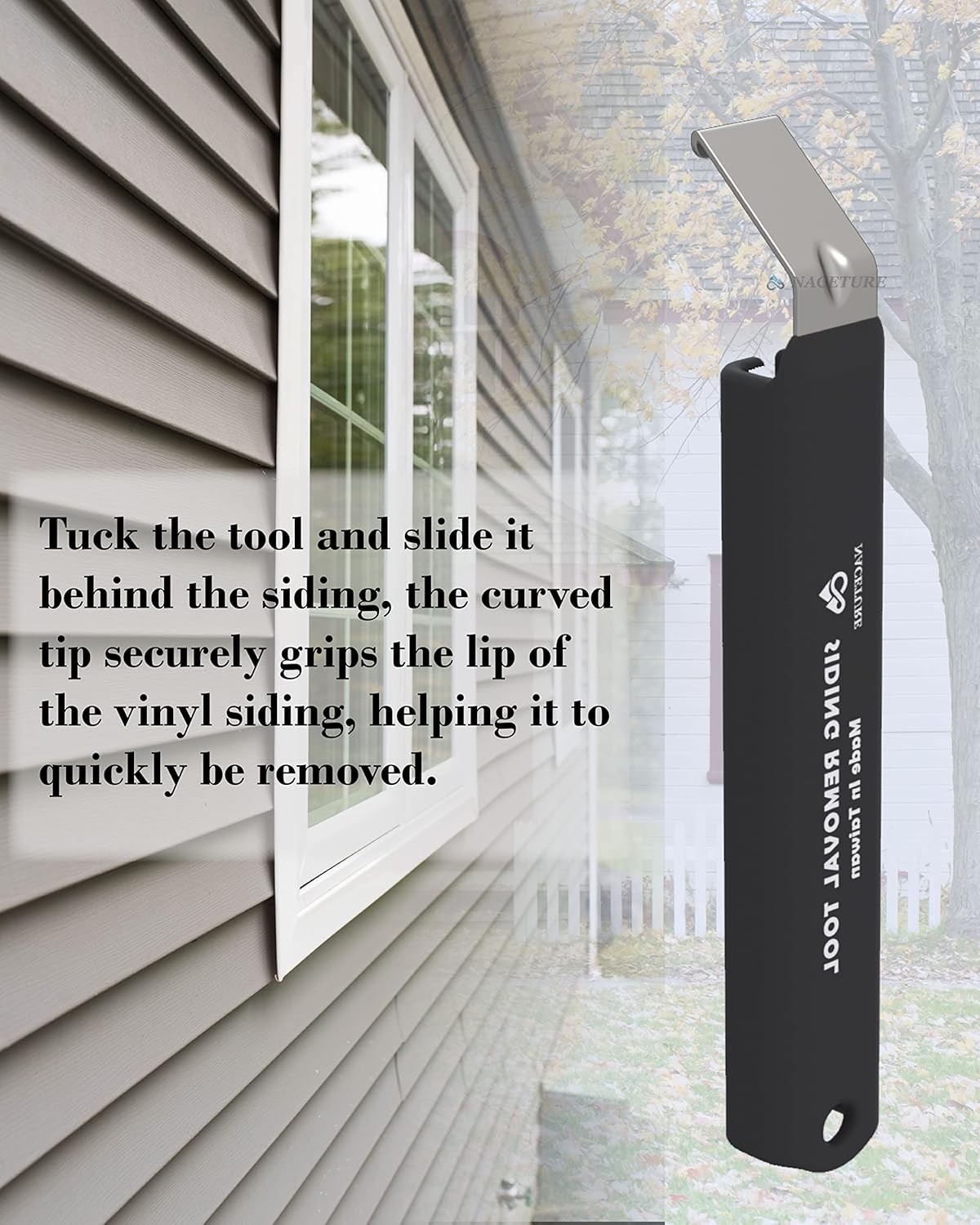 NACETURE Vinyl Siding Removal Tool 2 Pack – 7 Inch Heavy Duty Steel Black 