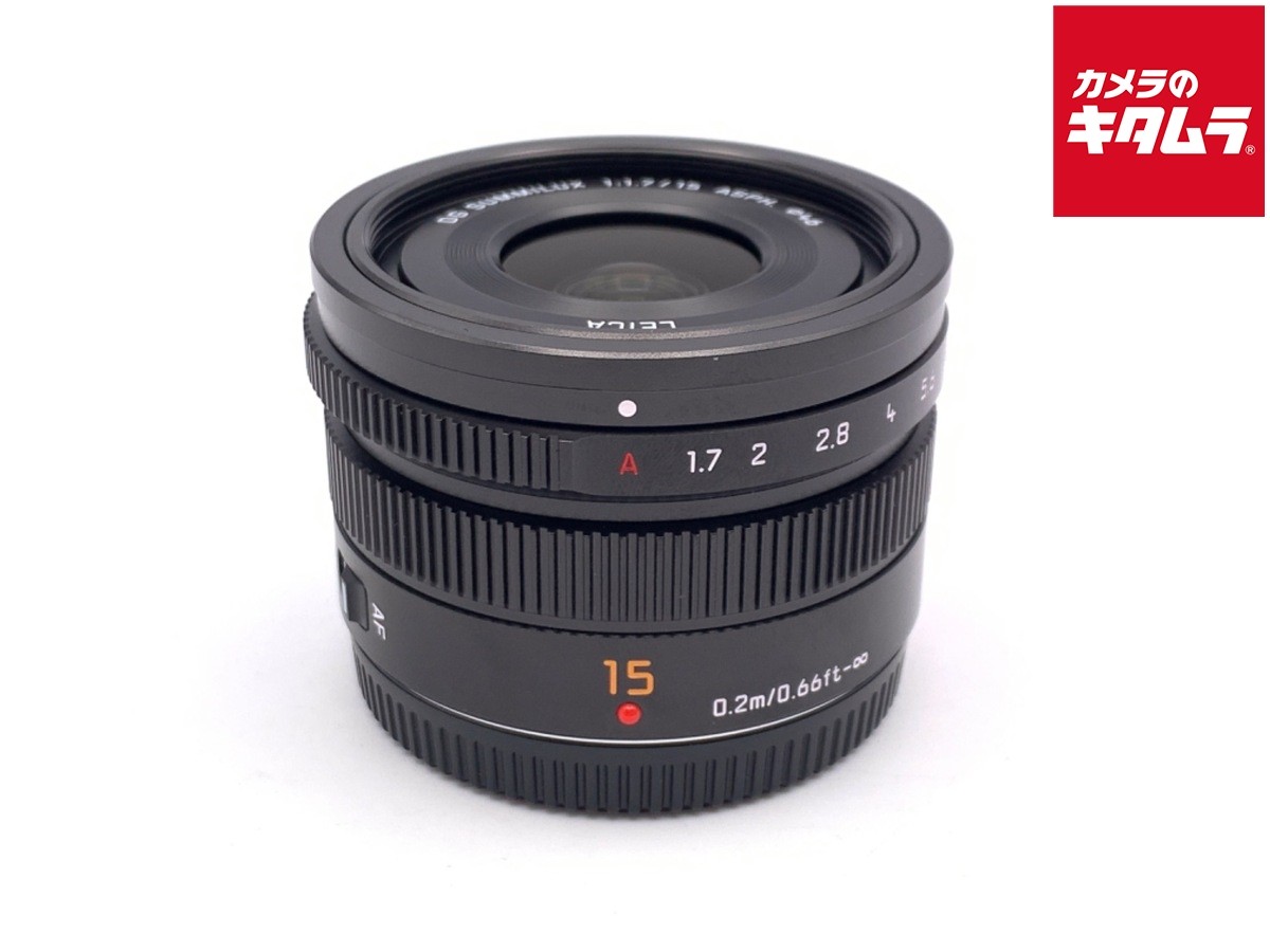 PANASONIC LEICA DG SUMMILUX 15mm/F1.7 ASPH. (H-X015) BK -Mint