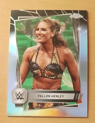 2025 Topps Chrome WWE - Fallon Henley - NEON GREEN & BLACK REFRACTOR