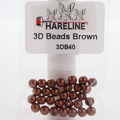 Hareline 3D Beads - Brown