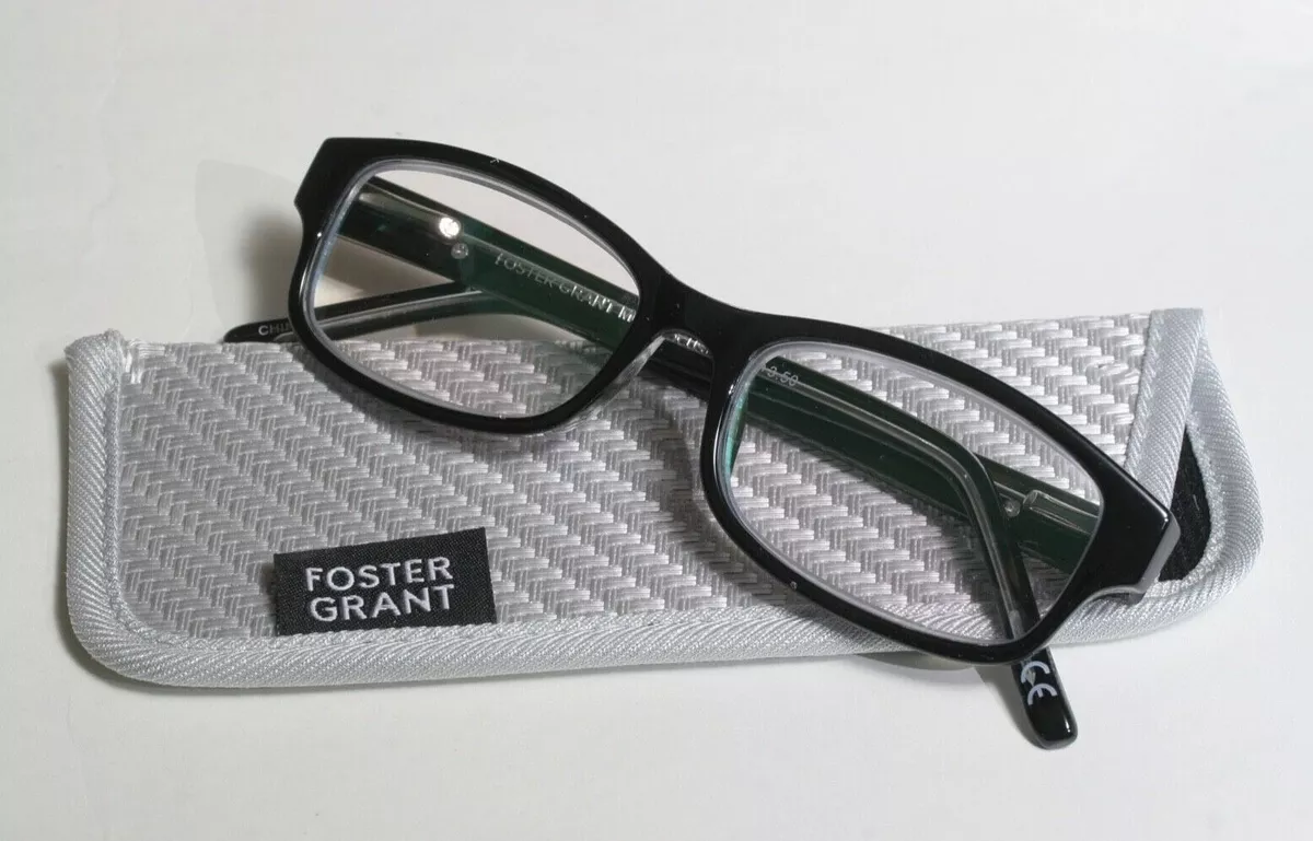 New Foster Grant Multi Focus 3.50 James BLK Progressive Readers MSRP 36.50