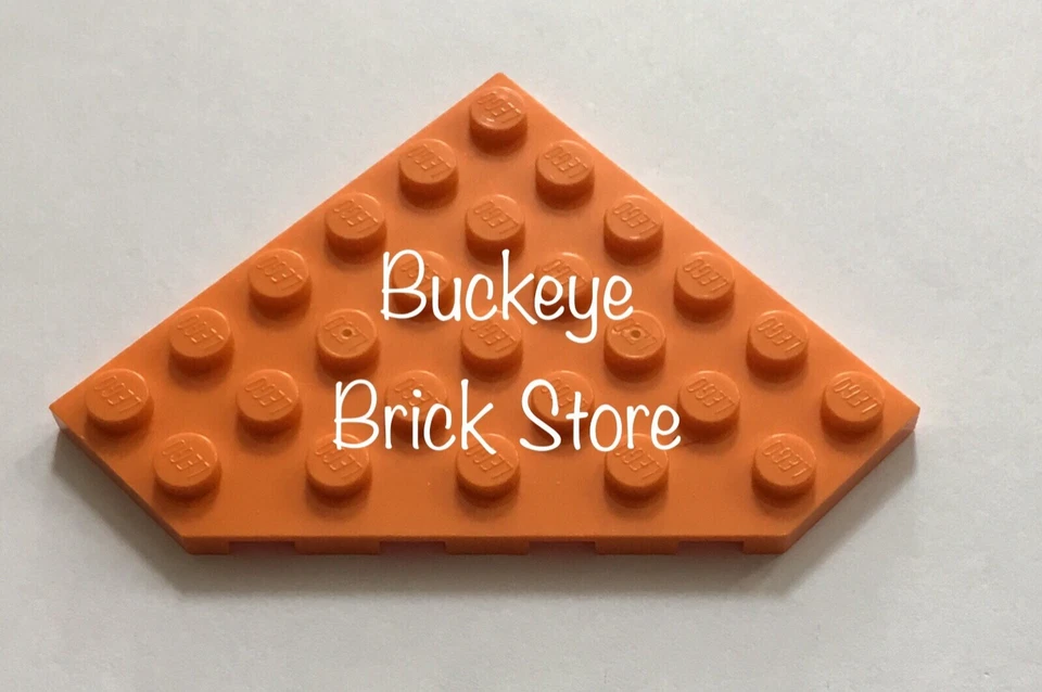 NEW Lego ORANGE 6 x 6 WEDGE PLATE Wings w/Cut Corner  - Image 2 of 3