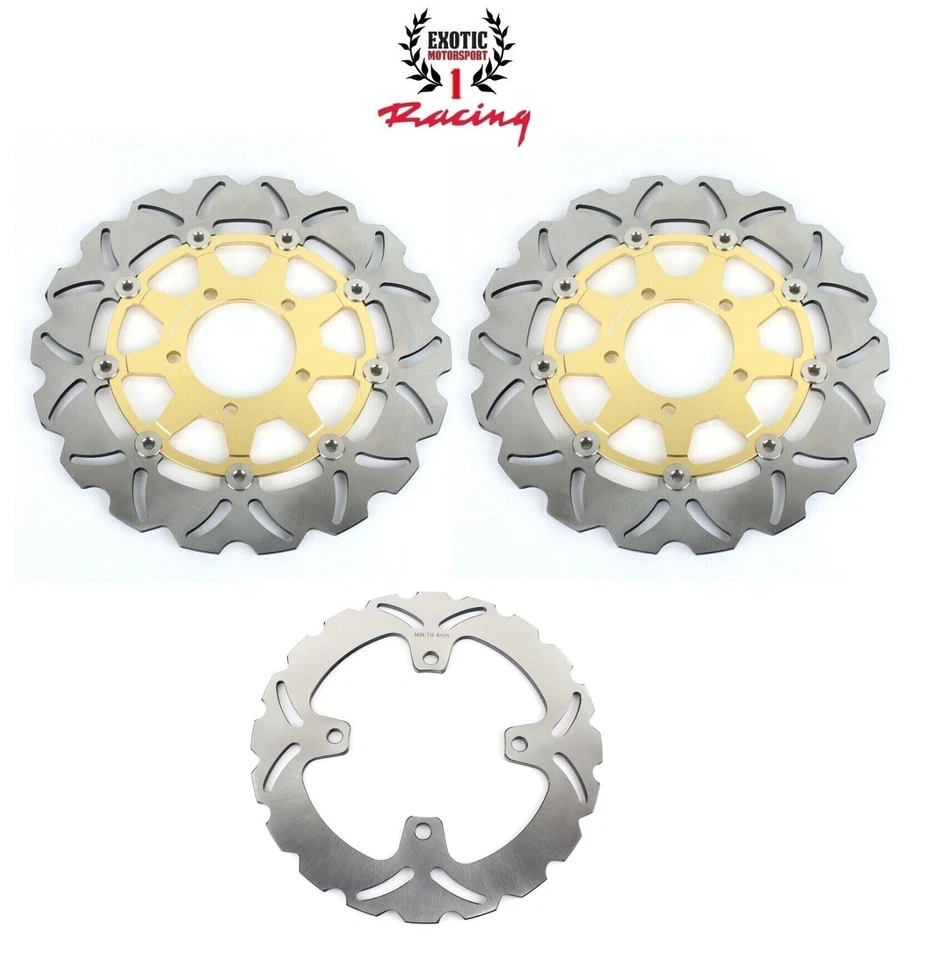 Rotores de freno delanteros traseros y pastillas de freno para Kawasaki Ninja ZX14R ZX1400 2006-22 Foto 2 de 4