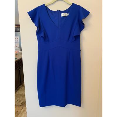 Petite Dresses Eliza J Flutter Sleeve Dress Eliza J Cobalt Blue