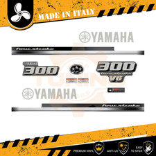 Decalcomania Adesivi Motore Fuoribordo Yamaha 300 cv FourStroke F300D V6 Silver