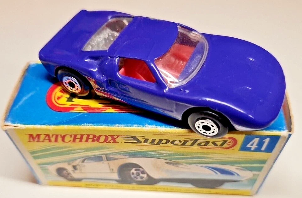 Matchbox Ford G.T. Racer RW 1-75 Nr. 41 VNmint BULGARIEN EXTREM SELTEN + OVP BOX - Bild 1 von 4