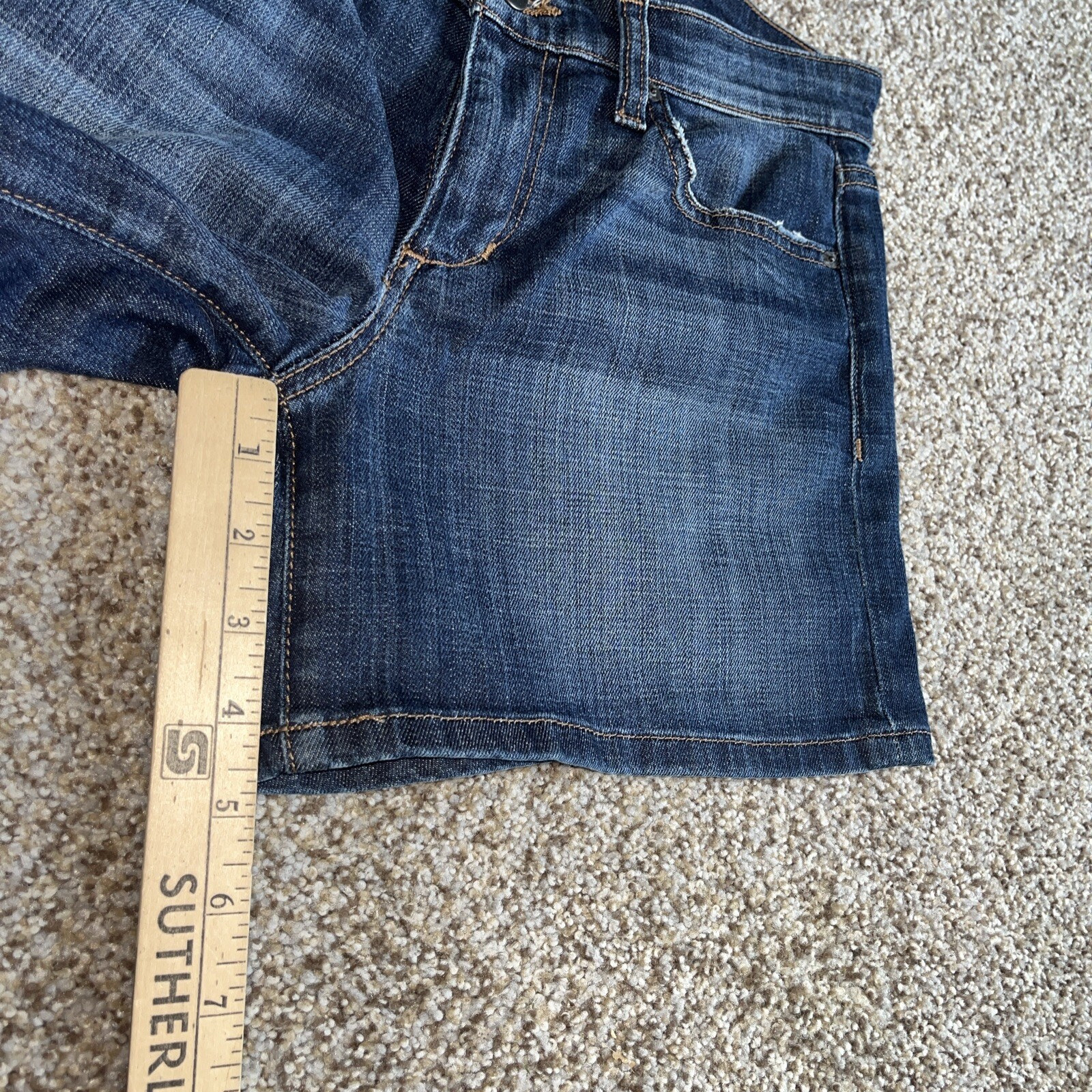 Joes Joe’s Jeans Shorts Size 26 (waist 30) Denim Blue Mid Rise Pockets Stretch - View 6